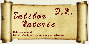 Dalibor Materić vizit kartica